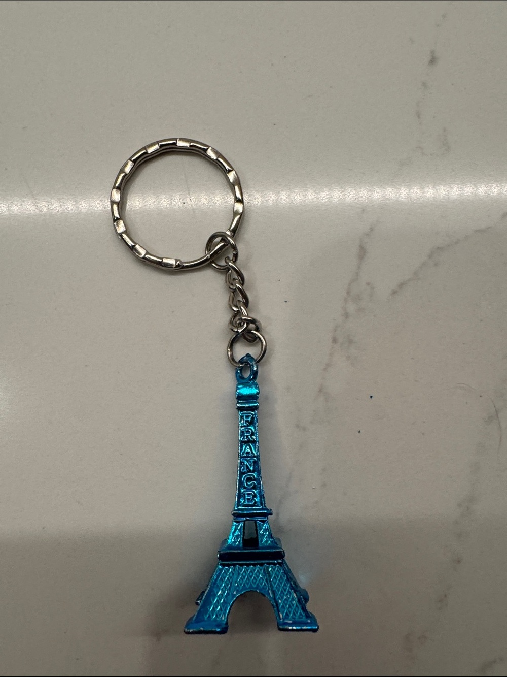 Blue Eiffel Tower Keychain